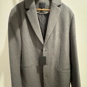 Gray Wool Blend Coat ASOS